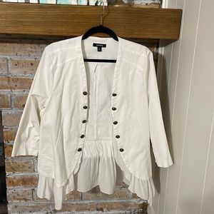 Plus Size White Jacket